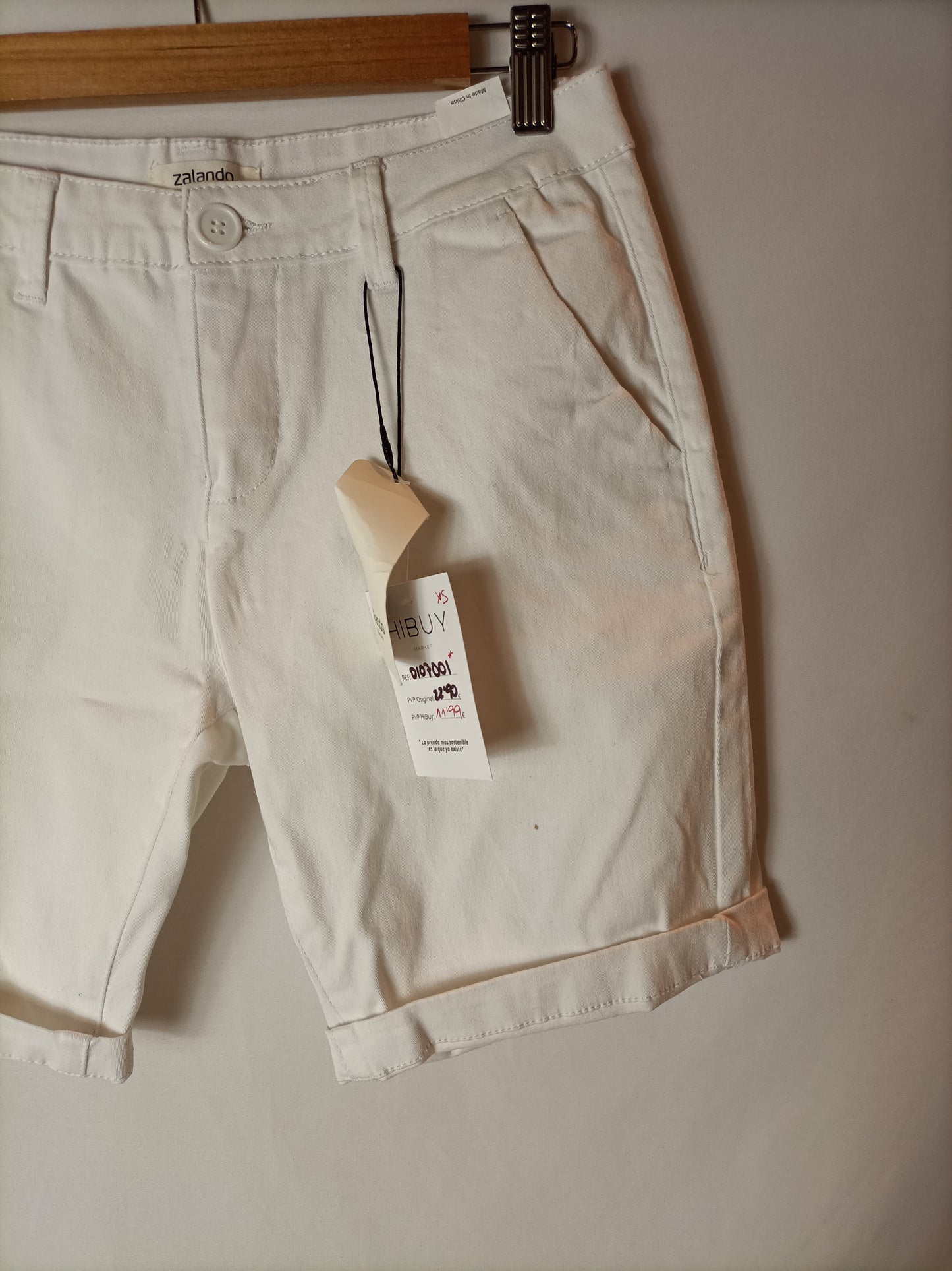 ZALANDO.Shorts blancos T.xs