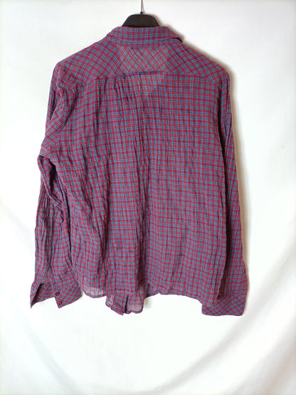 MAJE. Camisa de cuadros T.s(s/m)