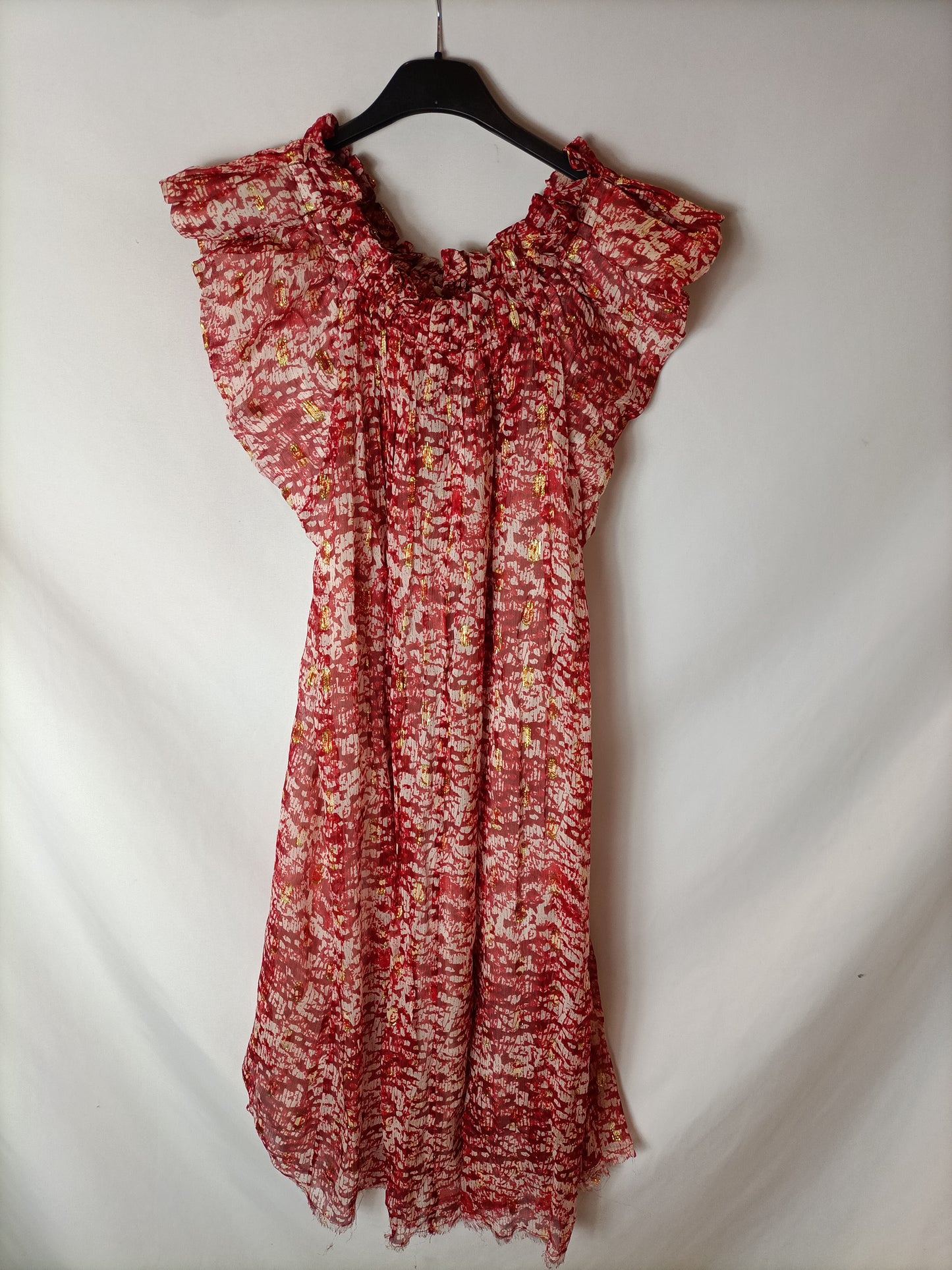 ISABEL MARANT ETOILE  . Vestido rojo estampado T.0(xs)