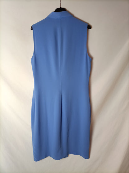 BIMANI. Vestido cruzado azul  T.m