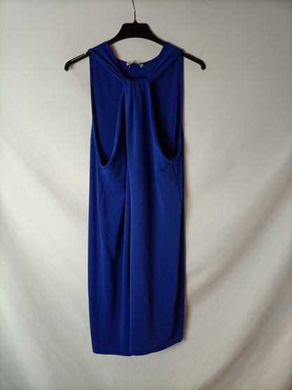 ZARA. Vestido azul klein fluido. T M