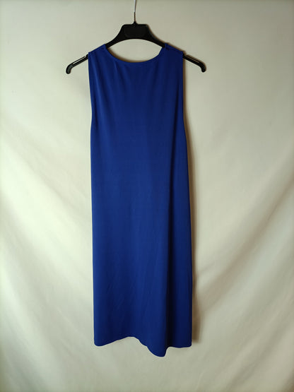 ZARA. Vestido azul klein fluido. T M