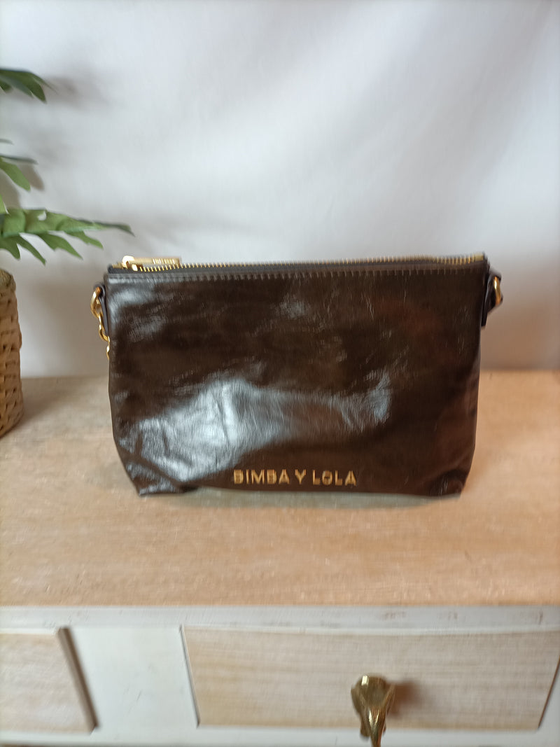 BIMBA Y LOLA. Bolso piel marrón – Hibuy market