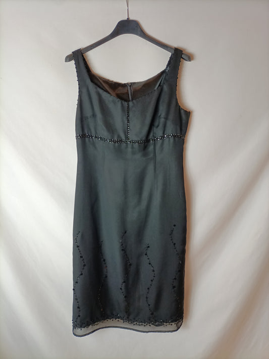 OTRAS. Vestido negro lentejuelas T.M