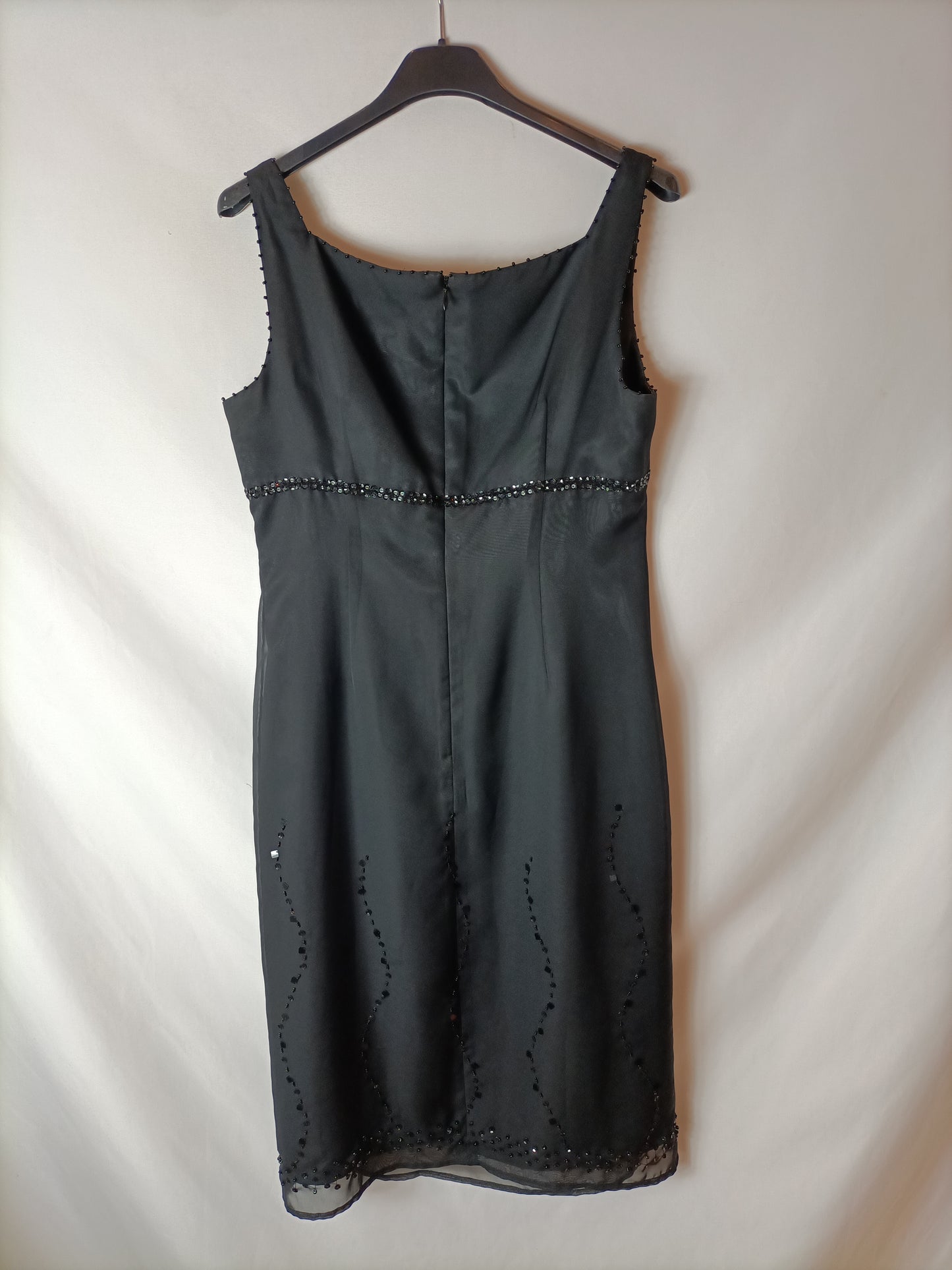 OTRAS. Vestido negro lentejuelas T.M