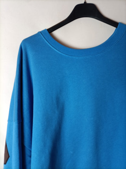 PULL&BEAR. Sudadera azul oversized. T L