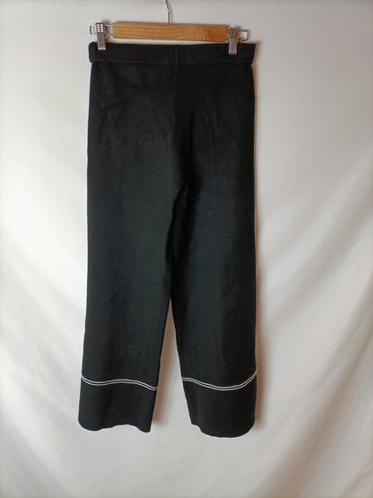 ZARA. Pantalón culotte negro T.m