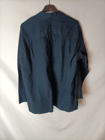 ISABEL MARANT. Chaqueta efecto kimono azul T.36