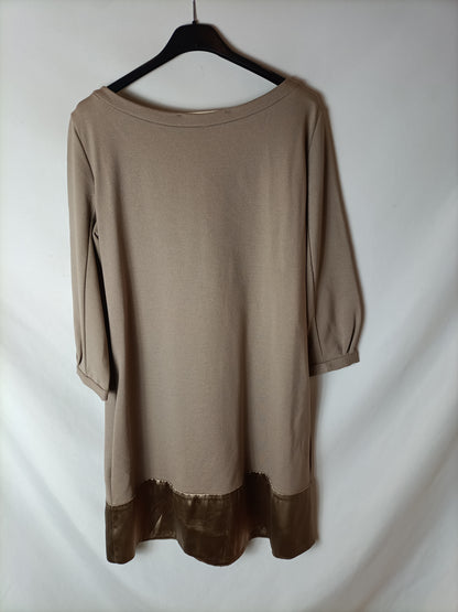 MARNI. Vestido beige elástico T.38