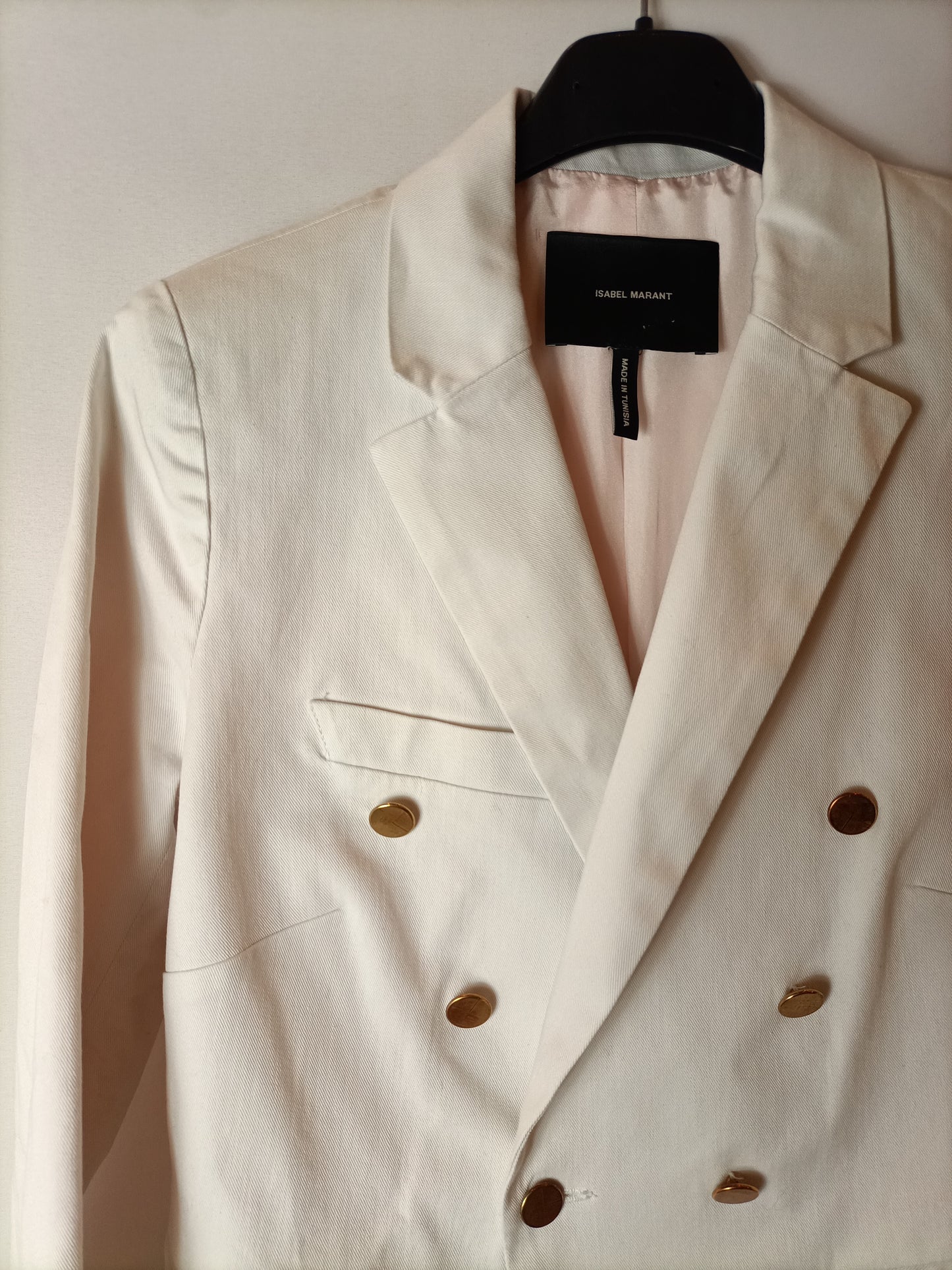 ISABEL MARANT. Blazer cortita blanca T.38