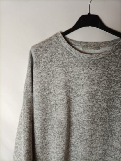 SENSE. Jersey gris encaje T.u(s)