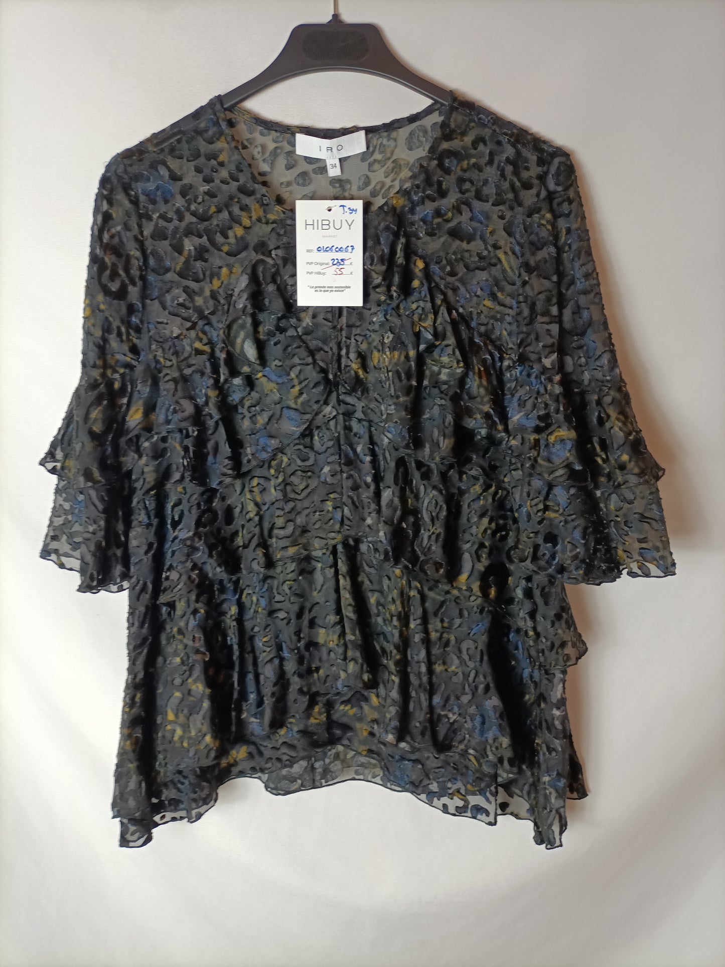 IRO. Blusa animal print T.34