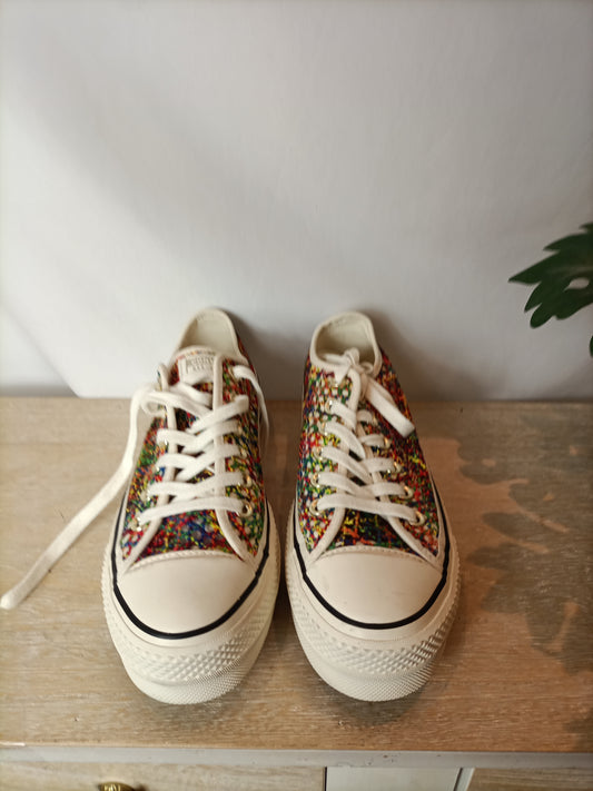 CONVERSE. Zapatillas rejilla colores. T 39