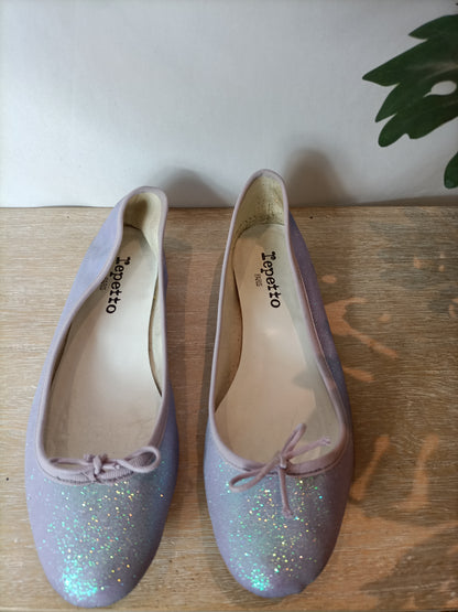 REPETTO PARIS. Bailarinas purpurina. T 39