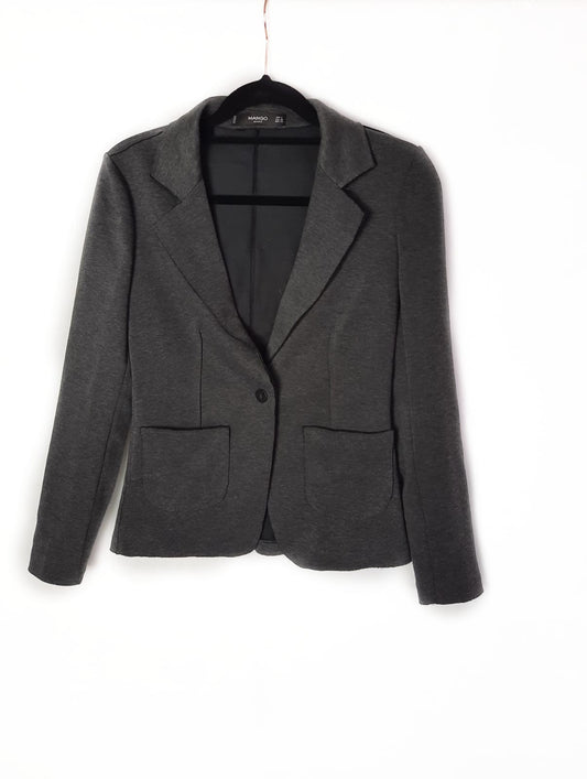 MANGO. Blazer gris entallada T.s