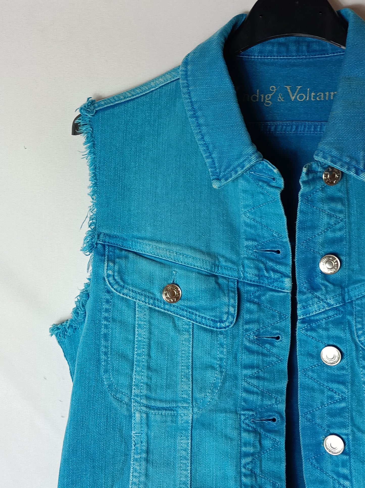 ZADIG&VOLTAIRE. Cazadora azul denim T.s