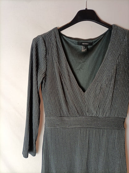 FOREVER 21. Vestido gris brillo ajustado. T S