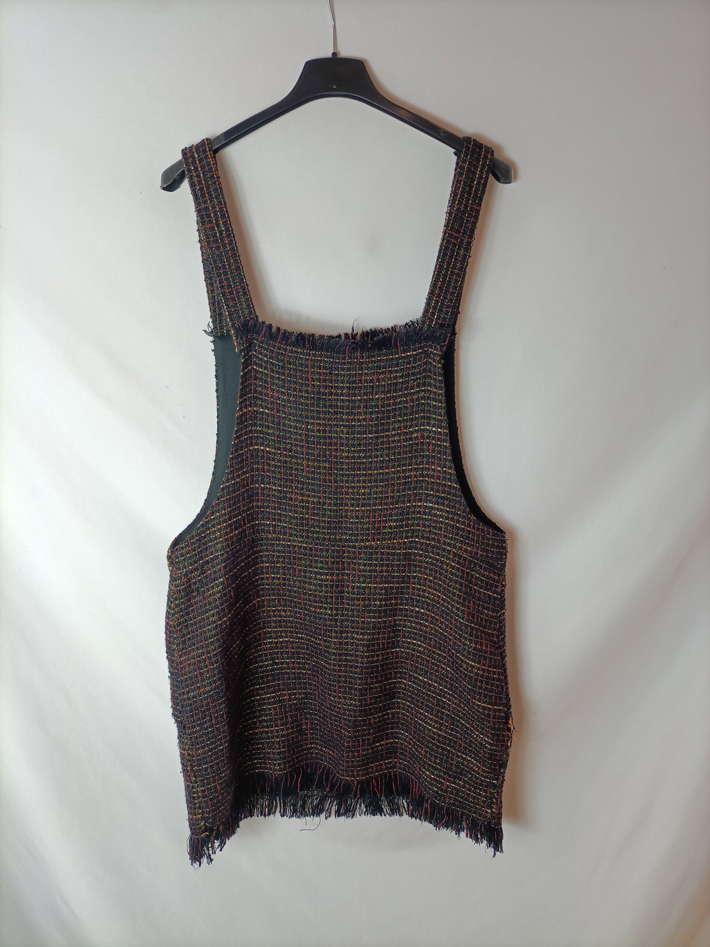 ZARA. Vestido tweed azules T.s