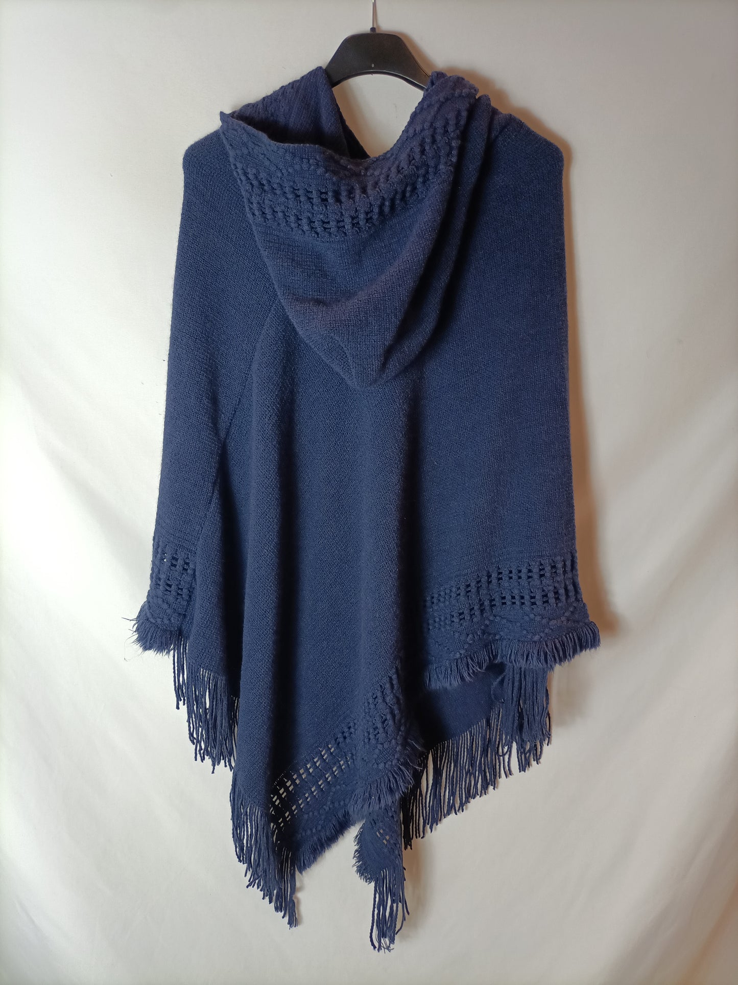 OTRAS.Poncho lana azul