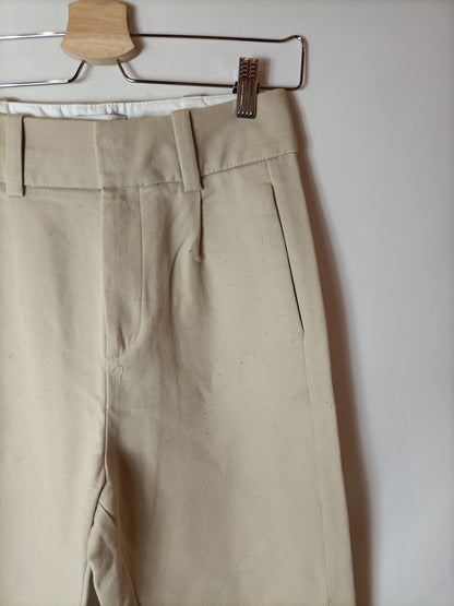 MANGO. Pantalón beige chino T.34