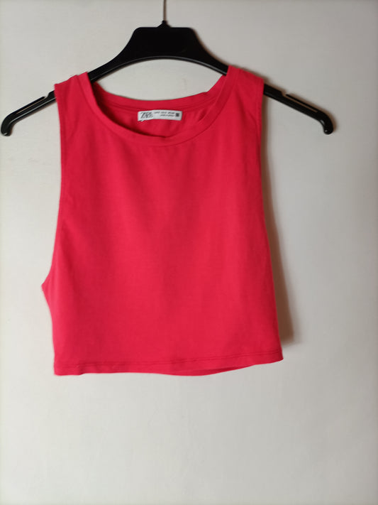 ZARA. Croptop rosa T.s