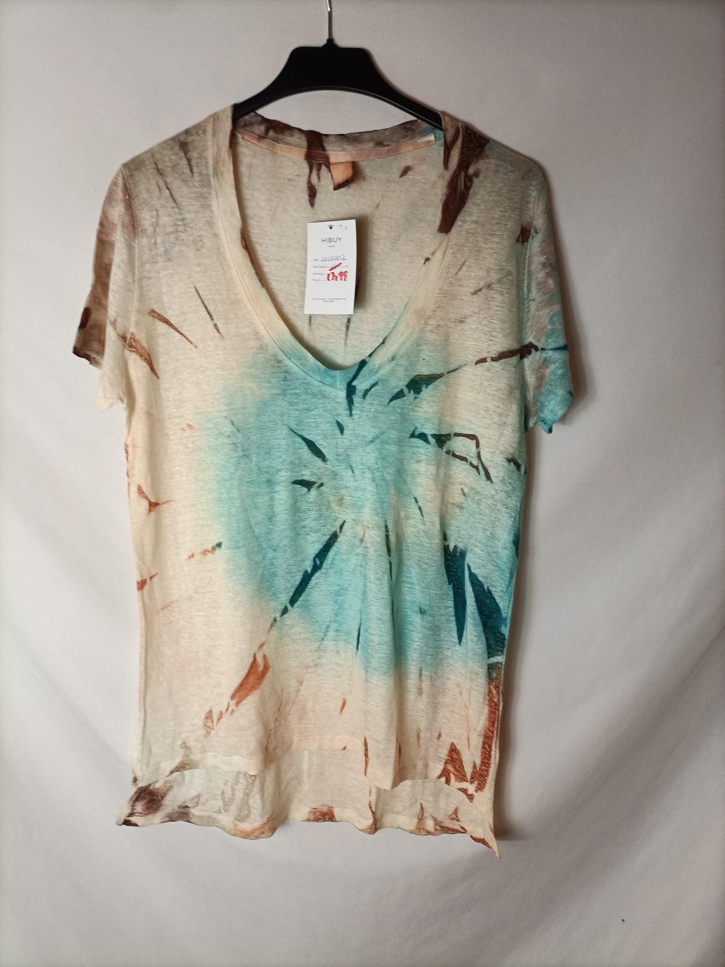 TCN. Camiseta tie dye  rosas y azules T.s