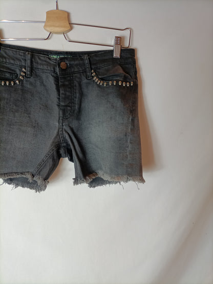 ZADIG&VOLTAIRE. Shorts negros detalle calaveras. T 36