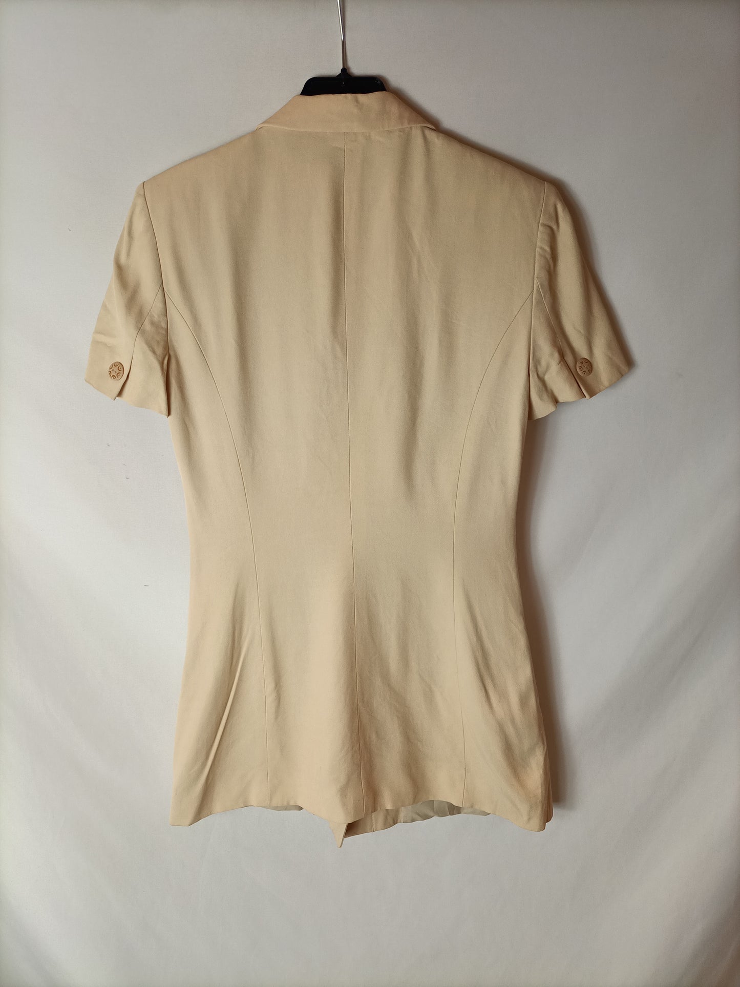 EL CORTE INGLÉS. Chaqueta beige larga T.38