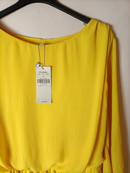 EL CORTE INGLÉS. Vestido largo amarillo T.42