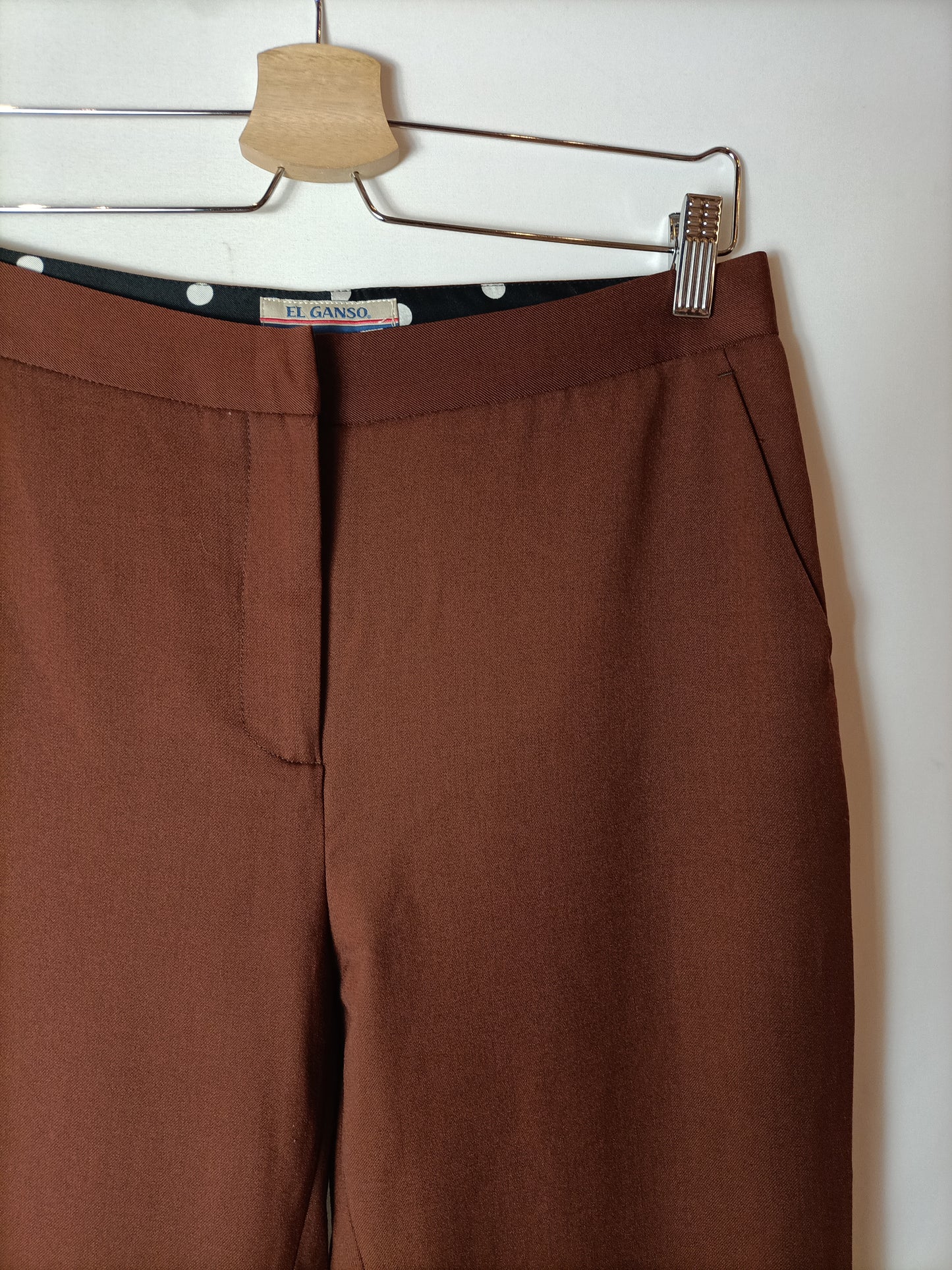 EL GANSO. Pantalón chino marrón T.38/40