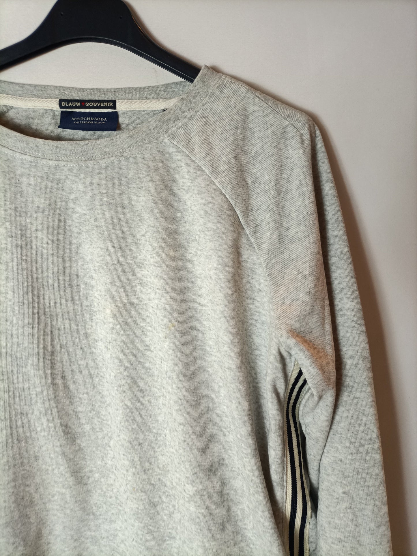 SCOTCH&SODA. Sudadera gris asimétrica. T XS (S)