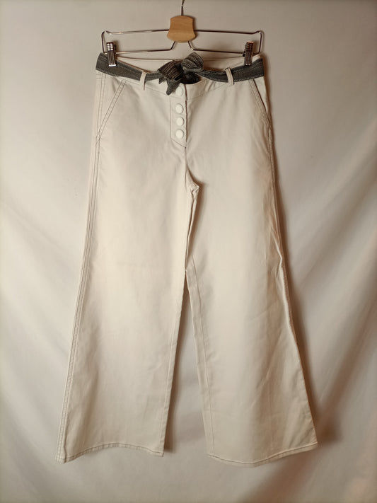 BA&SH. Pantalón blanco culotte. T 1 (36)