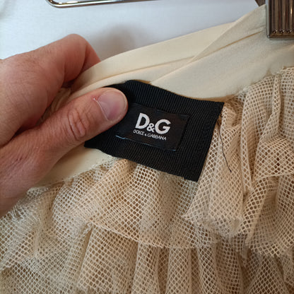 D&G. Falda tul beige. T 42 (S)