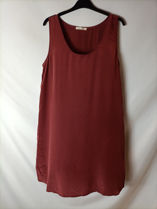 AMERICAN VINTAGE. Vestido seda color teja. T L