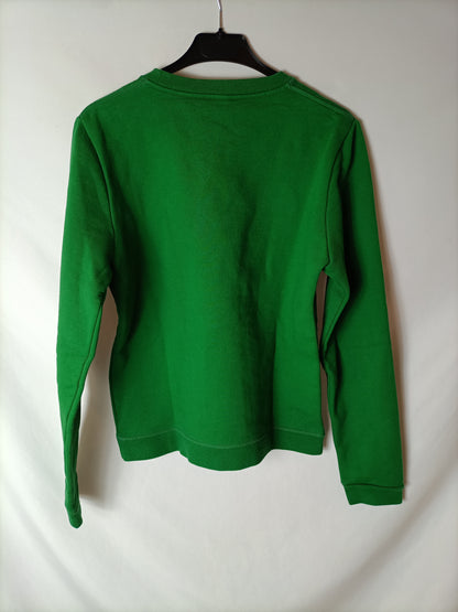 KENZO. Sudadera verde logo. T L (xs/s)