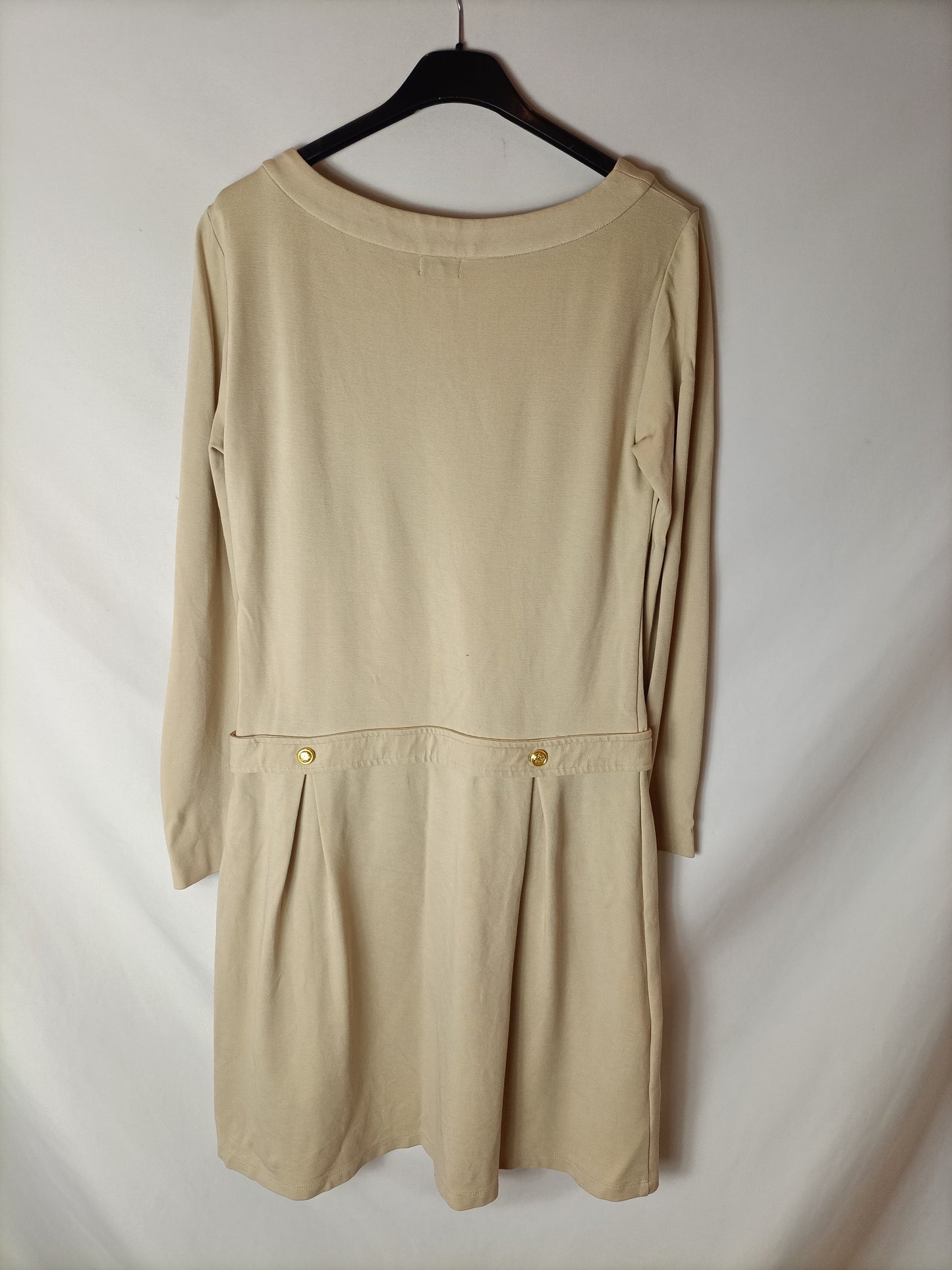 INTROPIA. Vestido corto beige T.38