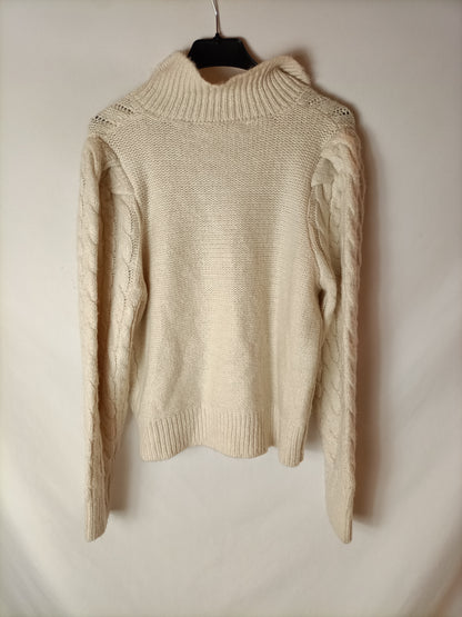 PRIMARK. Jersey beige ochos botones. T M