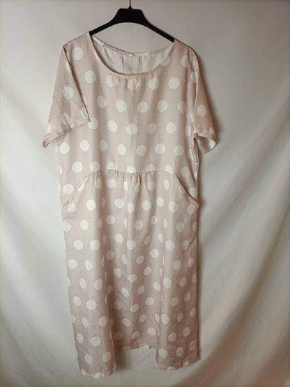 OTRAS. Vestido rosa lunares T.xxl