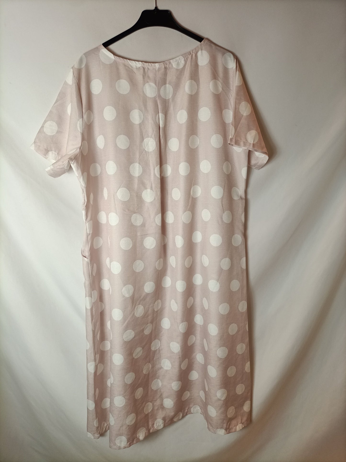 OTRAS. Vestido rosa lunares T.xxl