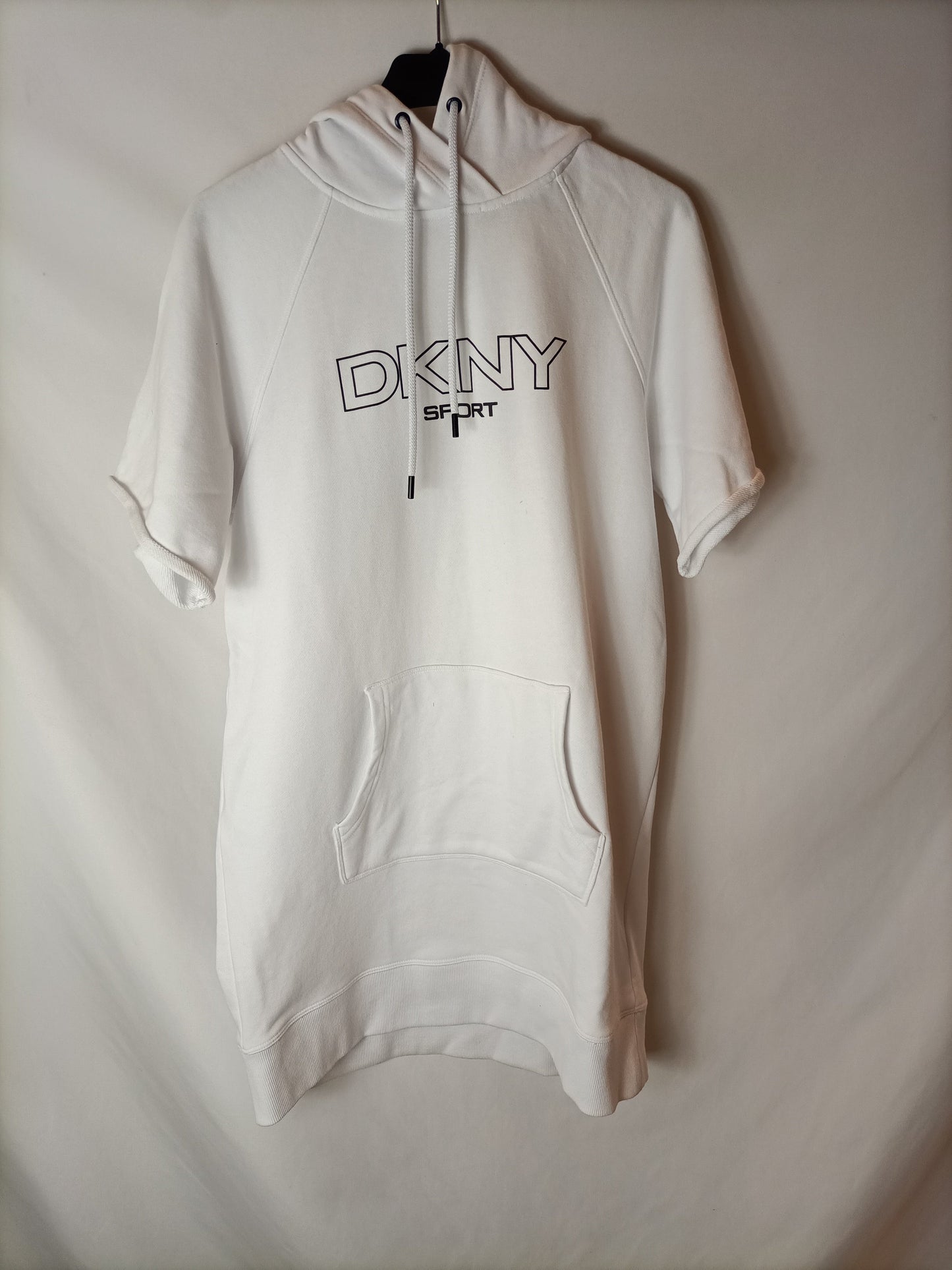 DKNY. Sudadera/ Vestido blanca  manga corta logo. T S