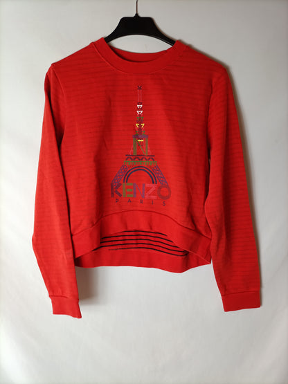 KENZO. Sudadera roja cortita. T M