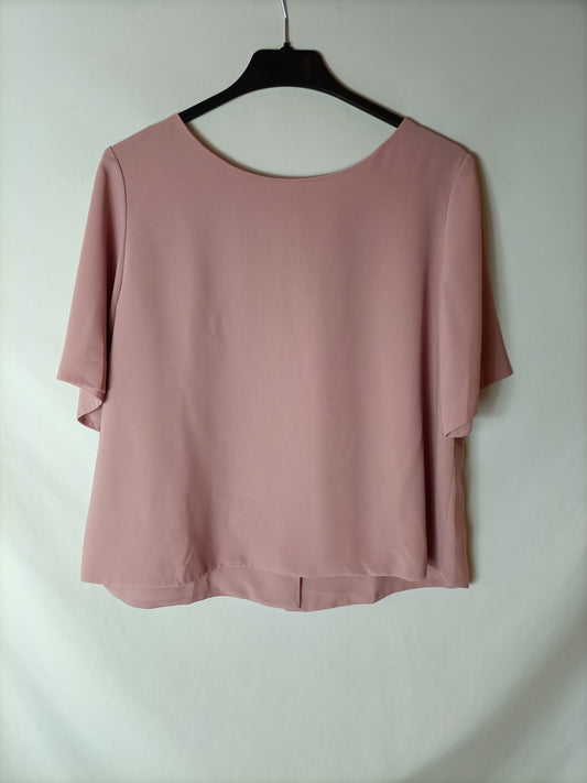 BIMANI. Blusa rosa manga corta T.m