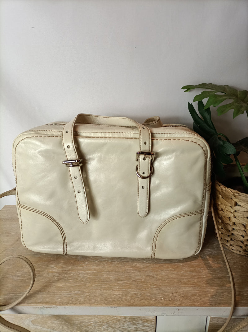 BIMBA Y LOLA. Bolso beige piel shopper TARA Hibuy market