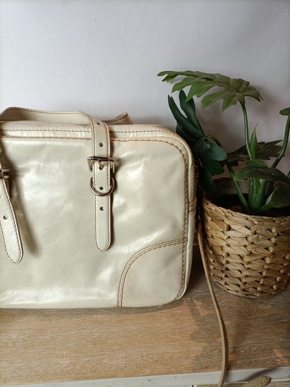 BIMBA Y LOLA. Bolso beige piel shopper (TARA)