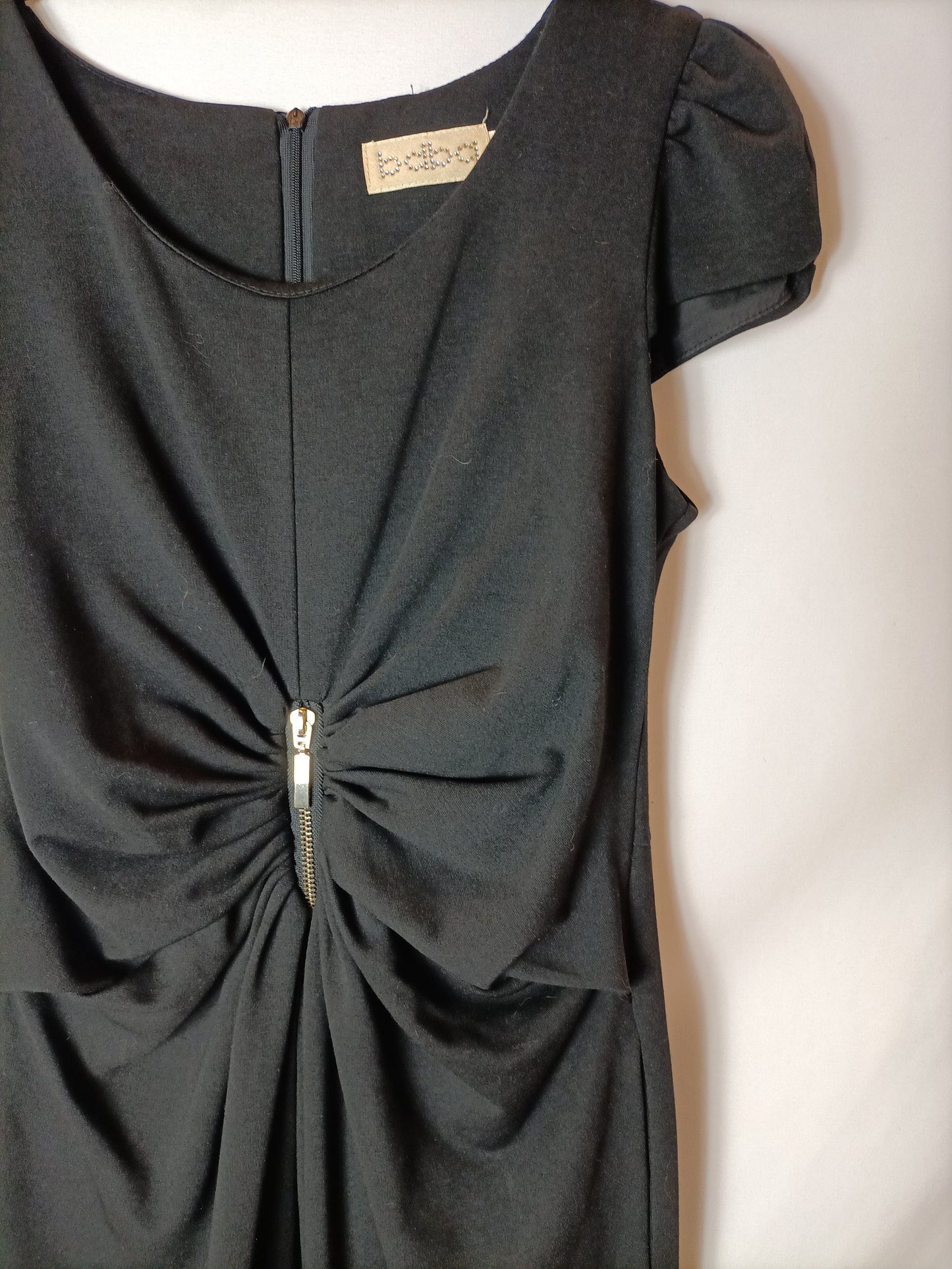 BDBA. Vestido negro detalle cremallera. T M