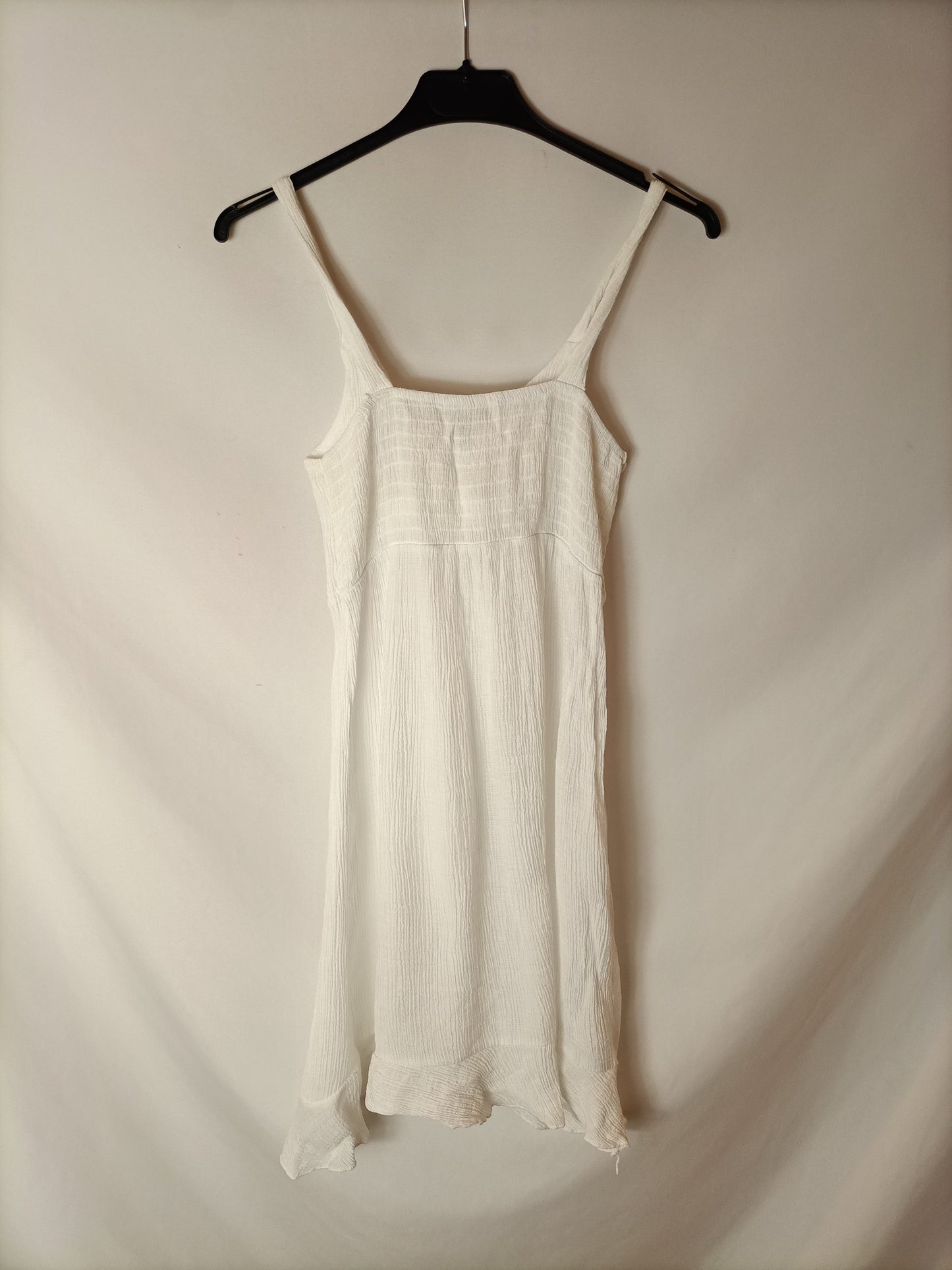 OTRAS. Vestido blanco nudo T.u(xs)