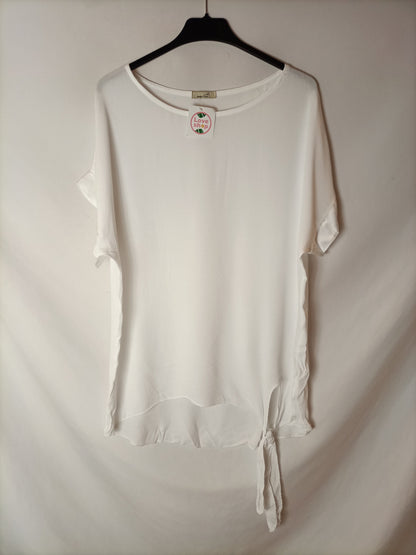 LOVE SHOP. Blusa blanca nudo T.U(s/m)