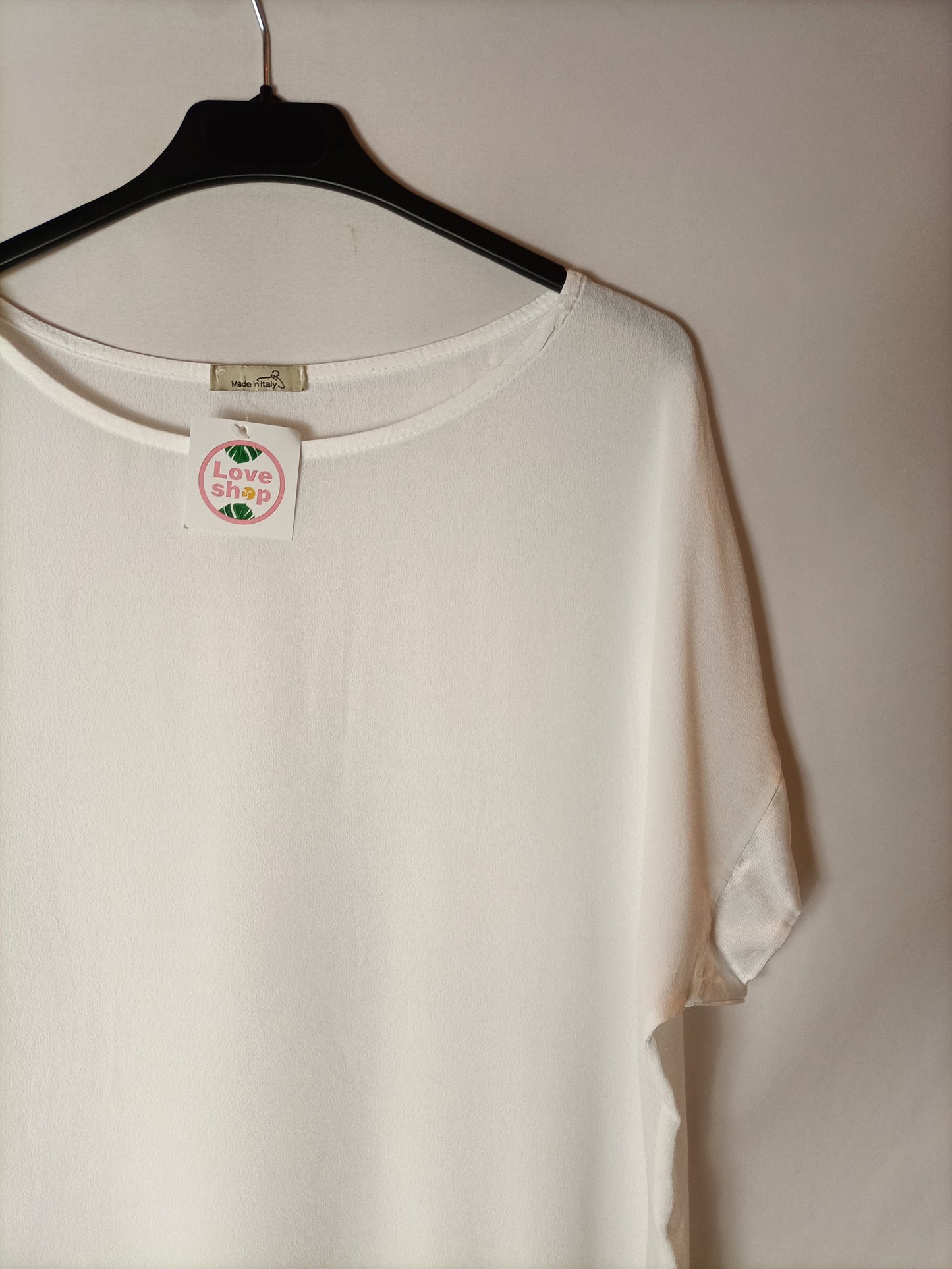 LOVE SHOP. Blusa blanca nudo T.U(s/m)