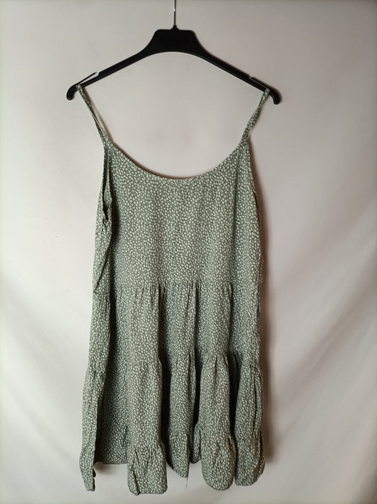 OTRAS. Vestido verde florecitas T.u(s)