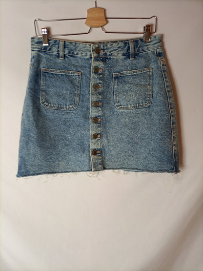 ZARA. Falda denim botones T.l